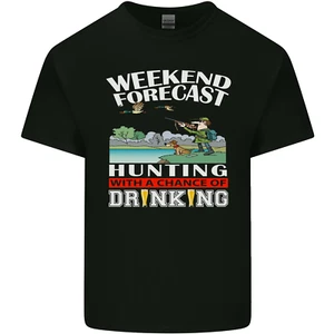 T-shirt maglietta uomo cotone caccia weekend alcool birra divertente cacciatore - Foto 1 di 102