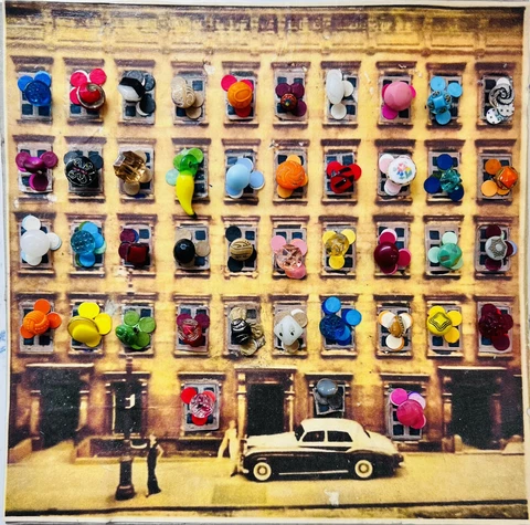 “Buttons In The 🪟 🪟 🪟 Windows Antique Diminutive Glass Button Card … Cover