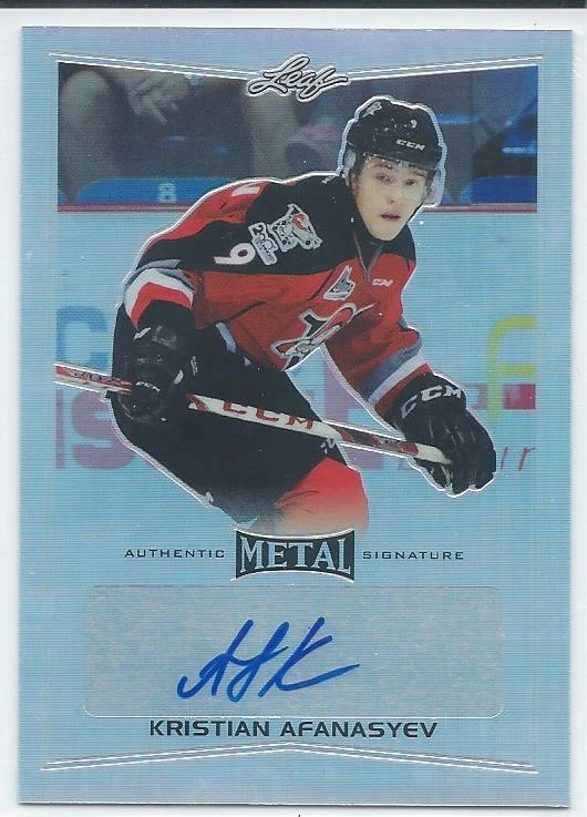 2015-16 ITG Leaf Metal KRISTIAN AFANASYEV #BA-KA1 Autograph Drummondville LHJMQ - Image 1 of 2