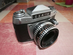 Fotoapparat EXA 1a von Pentacon Dresden mit Objektif Tessar 2,8/50 (411M) - Bild 1 von 5