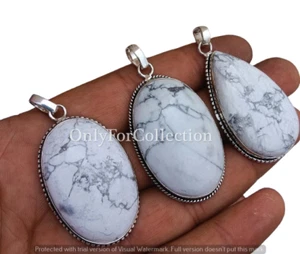 Wholesale Howlite Gemstone 925 Sterling Silver Plated Designer Pendant Lot Gift - Picture 1 of 3