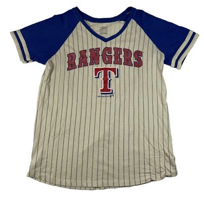 Genuine Merchandise Youth Girls Rangers Rhinestone Baseball T-shirt Sz XL 14/16 - Image 1 of 4