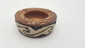 Red Clay Terra Cotta Pottery Primitive Folk Wall Mexican Folk Art Ashtray - Picture 1 of 3