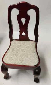 Kingstate Doll Crafter Victorian Chair 14" Tall Fabric Seat Furniture Kitchen - Picture 1 of 9