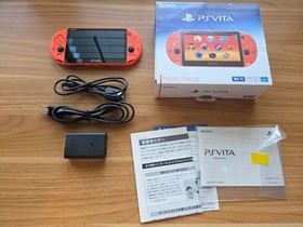 Sony PS Vita 2000 Slim PCH-2000 - Neon Orange CIB - *GREAT * + Charger