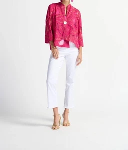 Joseph Ribkoff Tropical Swing Jacket Pink/gold - Picture 1 of 9