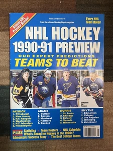 Hockey Digest 1991-92 MARIO LEMIEUX RAY BOURQUE BRETT HULL WAYNE GRETZY Magazine - Picture 1 of 3
