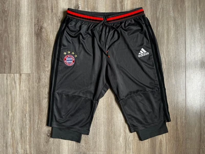 拜仁慕尼黑阿迪达斯裤子 3/4 训练足球德国 2016/2017 L 码 — 第 1/4 张图片