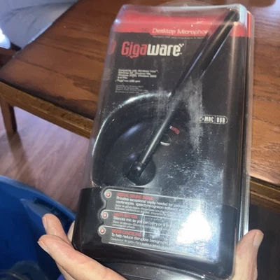 Gigaware Microphone USB Desktop Stand Noise Canceling Adjustable Neck Mute Butto - Image 1 of 2