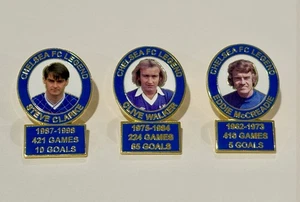 Menge 3 Pins/Abzeichen - Chelsea FC Legend Series - Clarke Clive Walker McCreadie - Bild 1 von 4