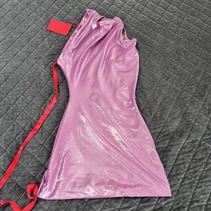 Coucoo Kleid Damen Small One Shoulder Rosa Metallic Bodycon Gagnon Sugar Plum - Bild 1 von 6