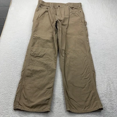 Pantalones de carpintero Carhartt para hombre calce suelto peto de trabajo tostado talla 38x30 RN14806 Foto 1 de 4