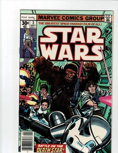 Star Wars #3 Tear on Cover 1977 About Fine Marvel Comic ~ SIN CIRCULAR ~ - Imagen 1 de 11
