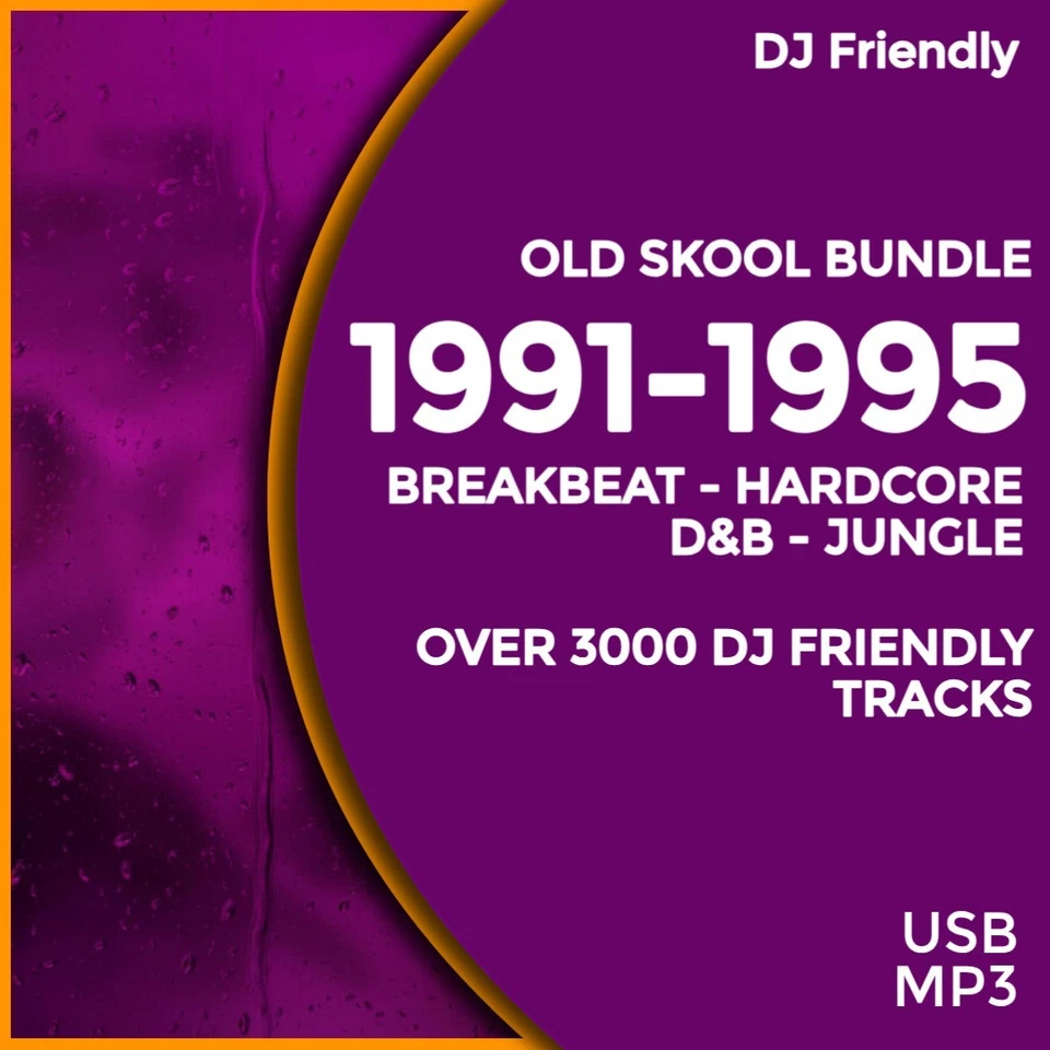1991-1995 Old Skool - Hardcore - Jungle - D&B  - Over 3000 MP3 USB - Image 1 of 1