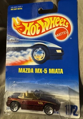 MAZDA MX-5 MIATA #172 - TARJETA AZUL Hot Wheels - ruedas de 7 radios, sin gráficos Foto 1 de 4