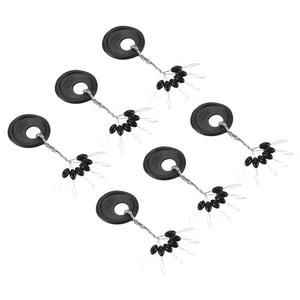 Pesca Gomma Bobber Perline Tappi,300 Pezzi 6 in 1 M Taglia per Pesca Linea,Nero - Foto 1 di 6