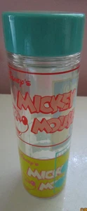 New Disney Parks Mickey Mouse Tall Waterbottle Multi Color Teal Lid 9" Exclusive - Picture 1 of 5