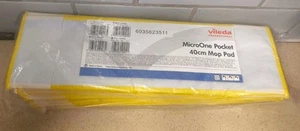 Vileda Professional MicroOne Pocket 40cm Mop Floor Pad (25 Pack) Yellow - Picture 1 of 5