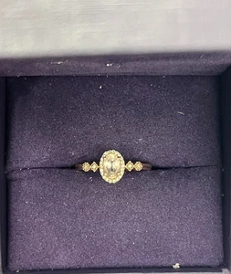 Zales White Gld Diamond Engagement Ring 1/15TH ROSE GOLD WITH MULTIPLE DIAMONDS - Picture 1 of 7