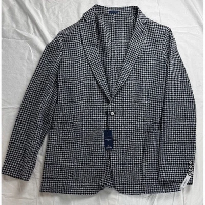 Blazer Abrigo Deportivo de Temporada Stafford Para Hombres Azul Marino Cuadros Calce Clásico 46L Foto 1 de 4