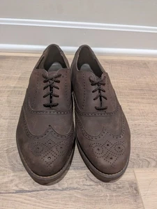 Florsheim Schuhe 9D braun Wildleder Oxford Leder Vintage 506191 - Bild 1 von 10