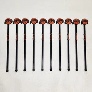 Vintage Smirnoff Halloween Bat Swizzle Stir Sticks Set Of 10 Bar Man Cave - Picture 1 of 4