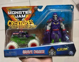 Monster Jam Creatures Grave Digger & Grim Monster Truck & Figure 1:64 - Picture 1 of 1