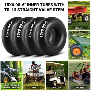 15x6-6 Inner Tubes TR13 15X6.00-6 15x6x6 Heavy Duty Lawn Mower Tractors Tire - Picture 1 of 7
