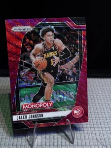 Jalen Johnson 2024-25 Panini Prizm Monopoly Red Wave Prizm #26 Hawks - Bild 1 von 2