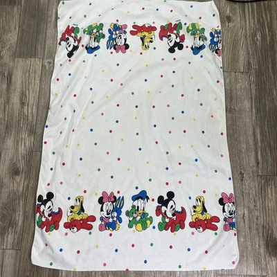 Disney Babies Flannel Receiving Baby Lovey Blanket 26" x 39" 80's - Image 1 of 4