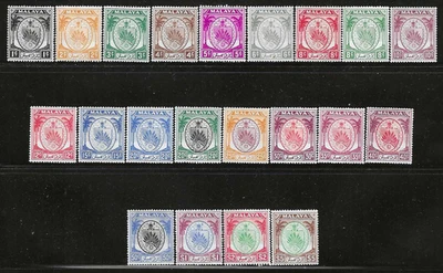Negri Sembilan Malaya  1949-55  Scts #38-#58, COMPLETE Set (21) M/VLH,  VF+, FOG - Image 1 of 2