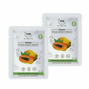 TNW The Natural Wash Papaya Face Sheet Mask For Glowing Skin 20gm X 2 Sheets - Picture 1 of 7
