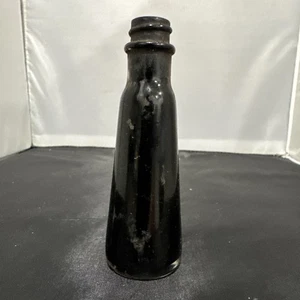 Vintage schwarze Glasflasche - Bild 1 von 5