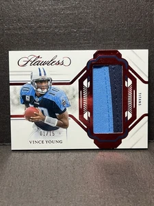 Vince Young Patch 2023 Panini Flawless Ruby 1/15 Titans First On Print - Picture 1 of 3