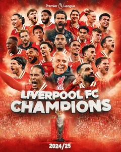 LIVERPOOL FC SOCCER FOOTBALL CHAMPION TEAM POSTER,FREE POST,1 - Picture 1 of 1
