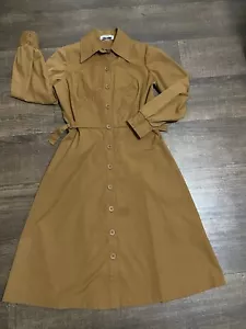 Vintage 1970’s Christopher Lee By William Caramel Dress Size S/M. - Picture 1 of 11