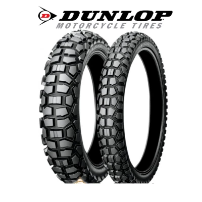 Pneus Dunlop 90/90-21 e 120/80-18 D605 Honda CRF250L XR250L Suzuki DRZ400S DR350 - Imagem 1 de 4
