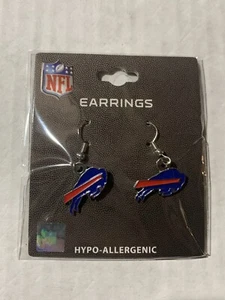 Orecchini pendenti argento logo squadra NFL Buffalo Bills - Foto 1 di 3