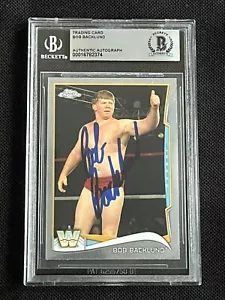 BOB BACKLUND 2014 TOPPS CHROME WWE SIGNED AUTOGRAPHED CARD BECKETT BAS AUTHENTIC - Picture 1 of 2