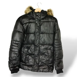 Jack & Jones Mens CORE Puffer Jacket Black Size XS Zip Pockets - Picture 1 of 11