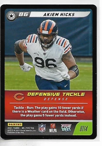 2021 Panini NFL Five TCG Akiem Hicks Uncommon Card U114 - Bild 1 von 1