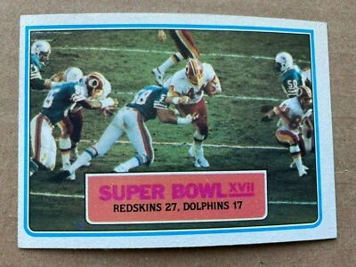 JOHN RIGGINS SUPER BOWL XVII 1983 Topps #12 WASHINGTON REDSKINS - Image 1 of 2