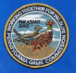 2002 PA GAME COMM trabajando juntos para Wildlife Pheasant parche original nuevo - Imagen 1 de 2