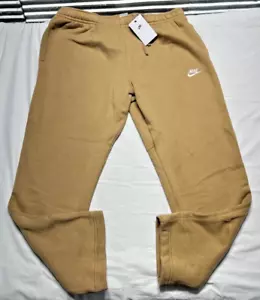 Vintage Nike Joggers Sweatpants Mens 2XL Brown Swoosh Pockets New with Tags 90s - Picture 1 of 12