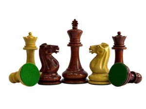 1849 Jaques Reproduction Staunton Chess Pieces Only set - Weighted Budrose Wood - Picture 1 of 8