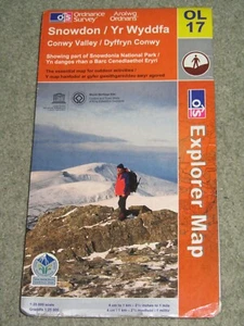OS Ordnance Survey Explorer 1:25,000 sheet OL 17 Snowdon - Conwy Valley - 2008 - Picture 1 of 2
