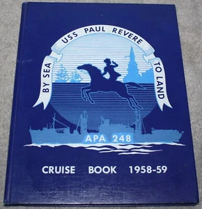 VINTAGE USS PAUL REVERE APA 248 CRUISE BOOK 1958-59 ATTACK CARGO SHIP - Picture 1 of 6