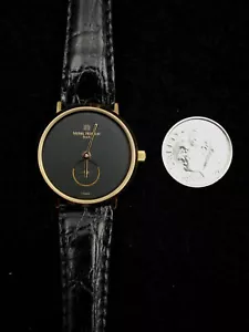Wristwatch, Lady's, Michel Herbelin Gold Leather ETA Swiss 11 Jewel France - Picture 1 of 6