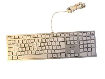 Cherry KC 6000C Slim Mac Keyboard - Silver/White Connectivity: Wired | USB UK - Image 1 of 4