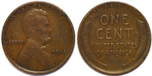 1914 Lincoln Wheat Cent XF - Picture 1 of 3